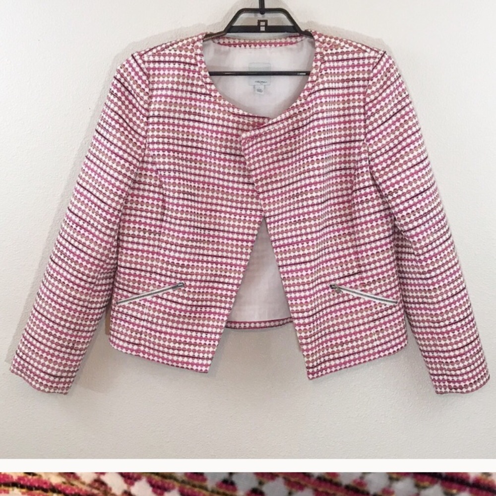 A8 Halogen Pink Tweed Jacket M